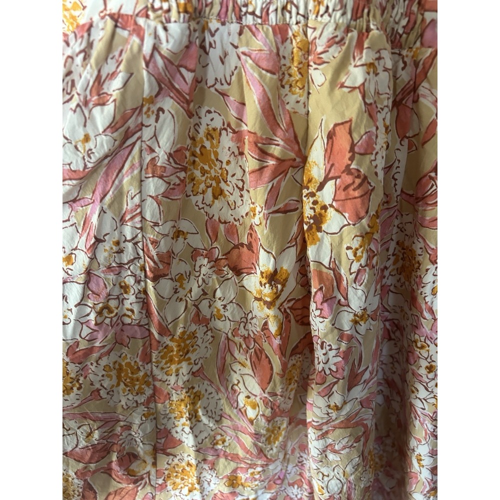 Dress Forum Los Angeles Women's Peach Floral Sleeveless Maxi Dress Size M Fairy - Picture 4 of 6